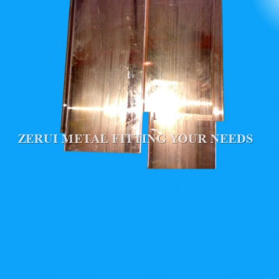 8X200mm Flat Copper Bar with Full Rounded Edge